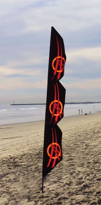 Brasington Feather Banner - Tribal Design for Outdoor Events, Parties & Festivals | Decorative Feather Flag for Backyard, Beach & Camping