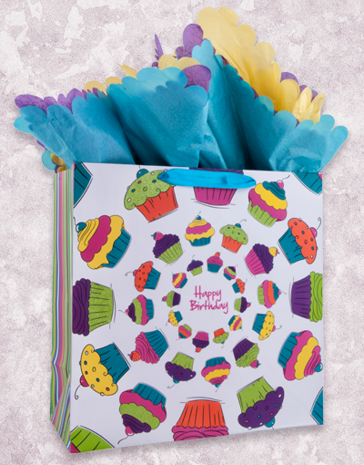 Eco-Friendly Cupcake Circle Gift Bags - 50 Pack Premium Kraft Paper Party Favor Pouches for Birthday, Wedding, Baby Shower & Holiday Celebrations (Perfect for Cupcakes, Cookies & Small Treats)
