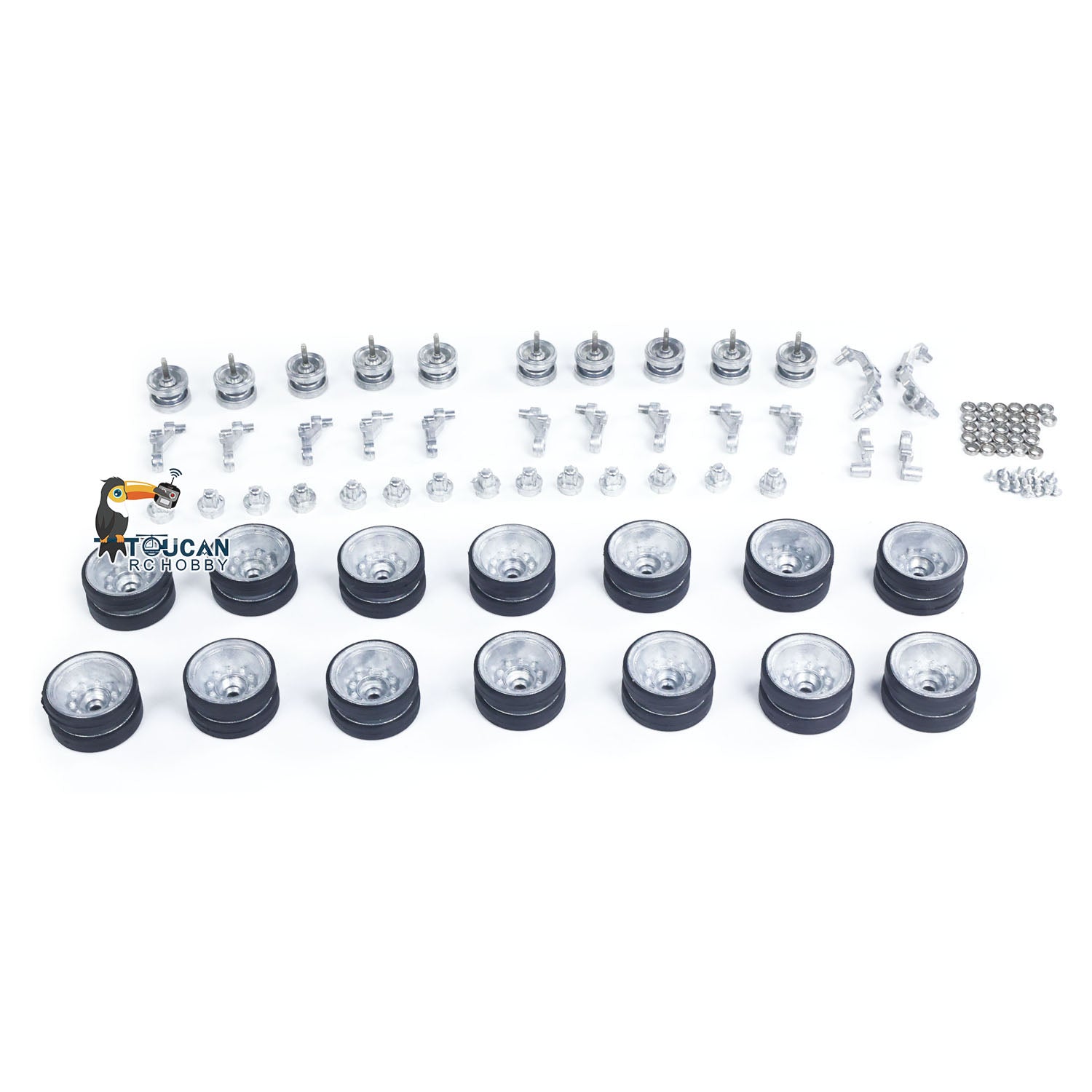 Metal Road Wheels & Suspension Arm for Henglong 1/16 RC Tank 3838 - USA M26 Pershing DIY Military Armored Car Model Accessories | Upgrade Parts for RC Tank Enthusiasts & Collectors | Perfect for Battle Reenactments & Display Models