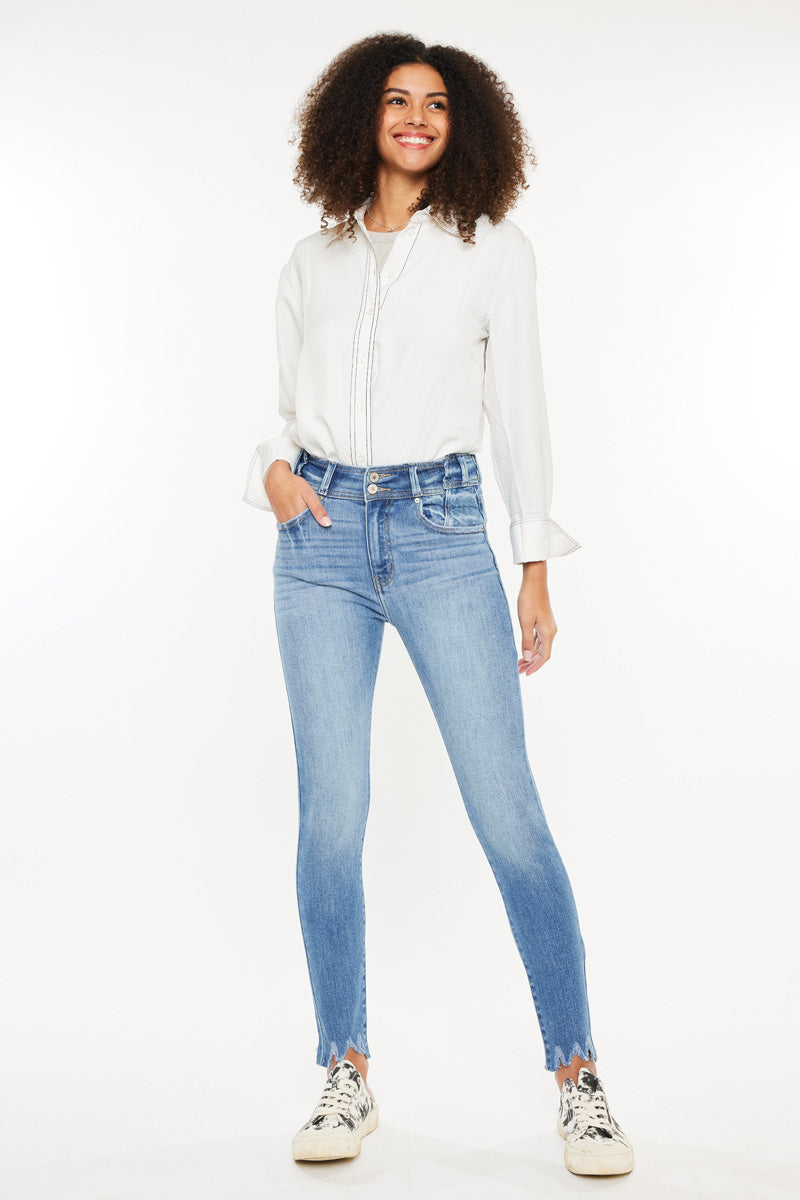 Candy High Rise Super Skinny Jeans for Women - Stretchy Denim Pants, Slim Fit, Comfortable & Trendy - Perfect for Casual Outfits, Date Nights & Everyday Wear