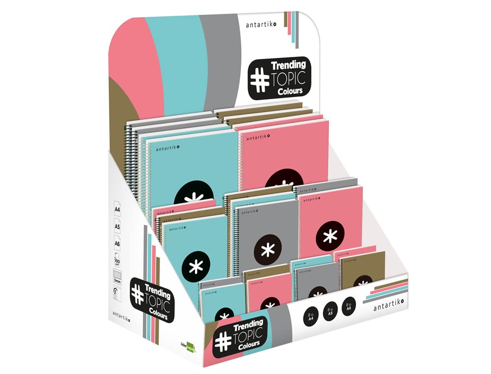 Premium Antarctic Paper Desktop Cardboard Closed Notebook Set - 8 Pack A4, A5, A6 Sizes for Office, School & Journaling | Trendy Eco-Friendly Writing Supplies for Work, Study & Note Taking