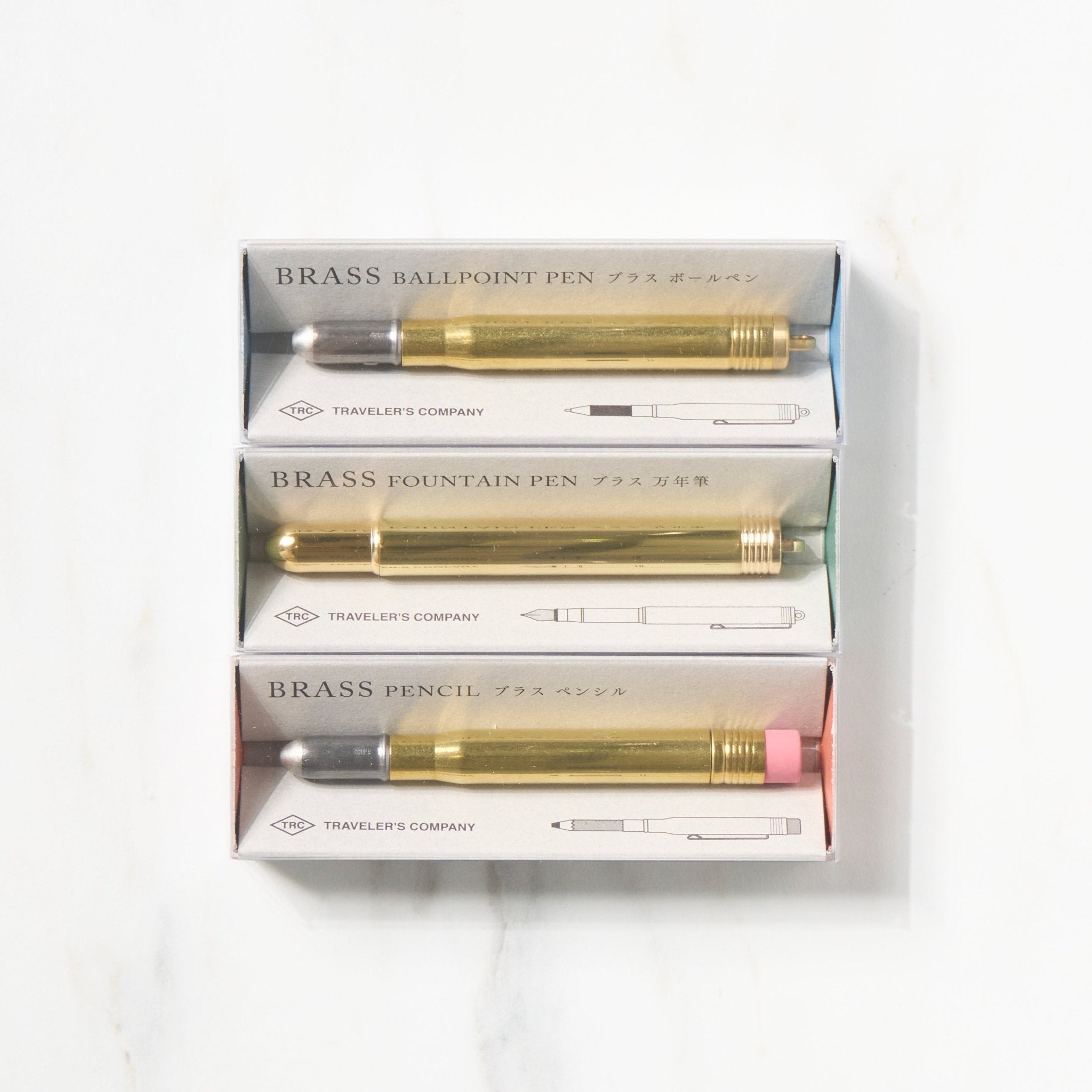 Premium Brass Ballpoint Pen - Elegant Portable Writing Tool for Professionals & Students | TRC DESIGN | Perfect for Office, School & Gift Giving