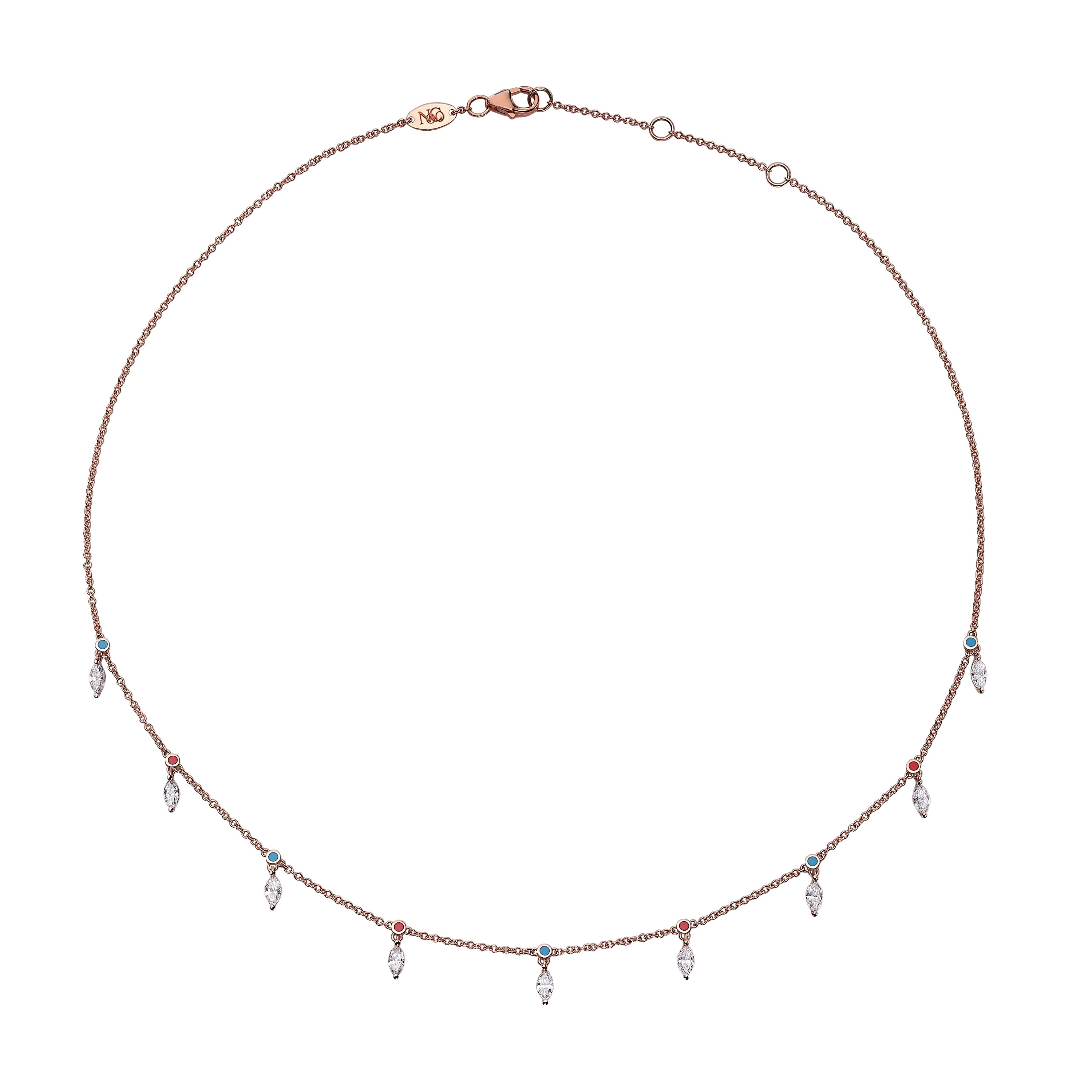 Exquisite Marquise Diamond Necklace for Women - Elegant 14K Gold Pendant Jewelry Gift for Anniversary, Valentine's Day & Special Occasions