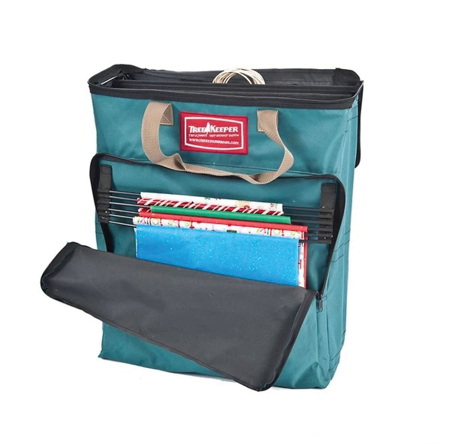 Christmas Wrapping Paper Storage Bag - Blue Organizer for Holiday Gift Wrap, 1 Piece | Perfect for Storing Xmas Paper Rolls, Gift Bags & Ribbons After Holidays