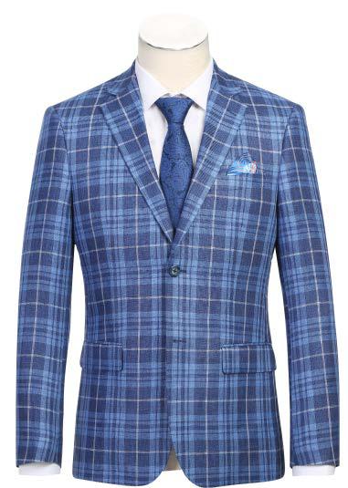 Alessandro Vitello by Renoir Men's Slim Fit Sport Coat Blazer - Premium Italian Wool, Business & Formal Wear for Weddings, Office & Special Occasions
