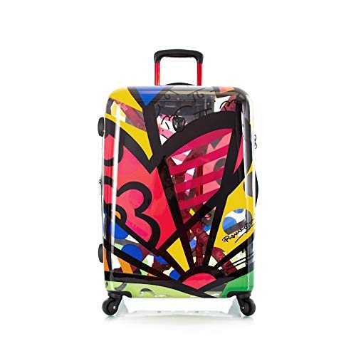 Heys Britto 26-Inch Spinner Luggage - Transparent New Day Design | Lightweight Suitcase for Travel, Business Trips & Vacations
