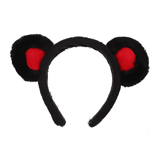 FRCOLOR Plush Bear & Rabbit Ear Headbands - Soft Fluffy Hair Bands for Face Washing, Makeup, Cosplay, and Kids Modeling (2-Pack) - Cute Animal Ear Hair Accessories for Halloween, Photoshoots, and Daily Wear