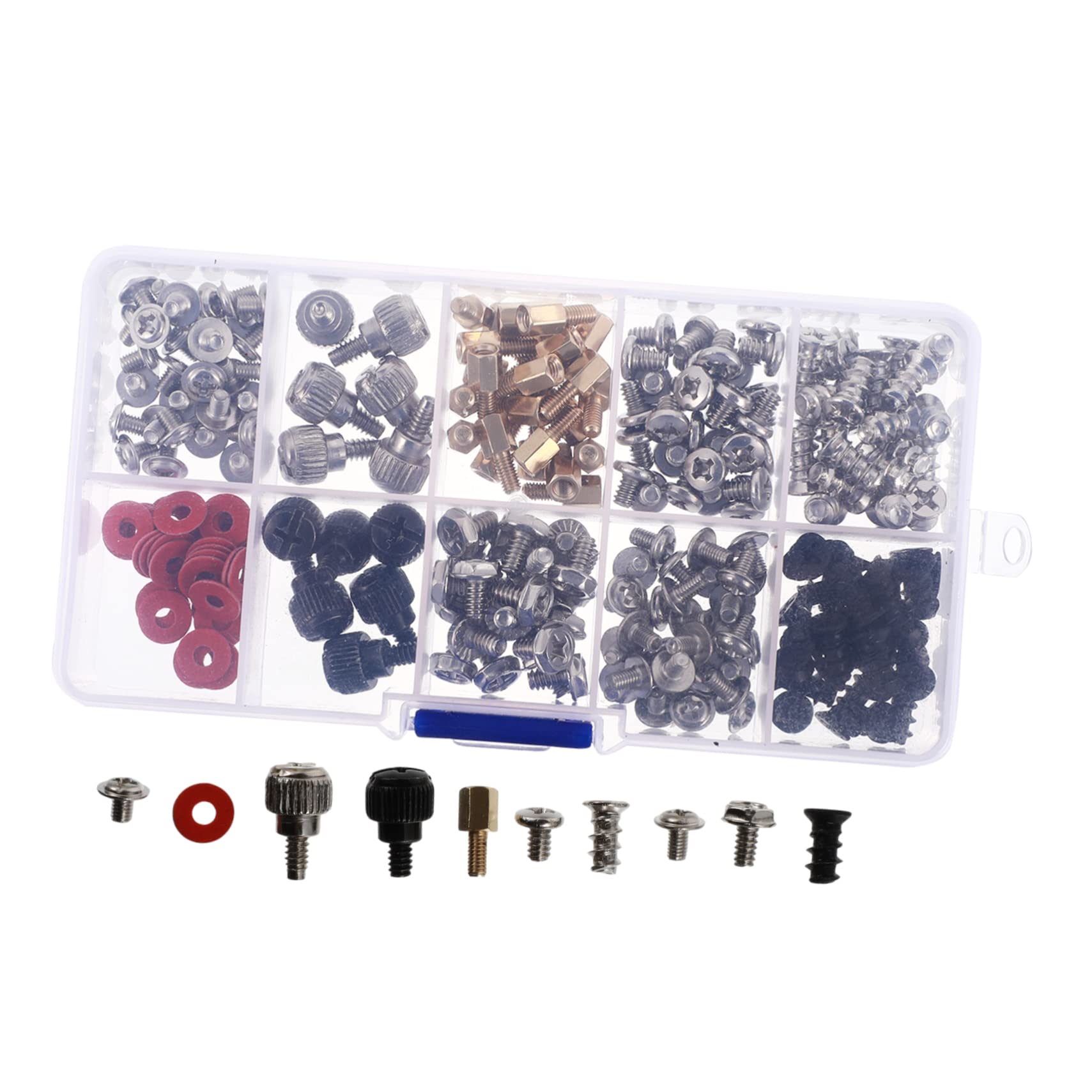 228 Pc Computer Screw Kit - Motherboard Bolts & Hard Drive Screws for PC Case & Power Supply | Steel Fasteners for DIY PC Builds & Repairs