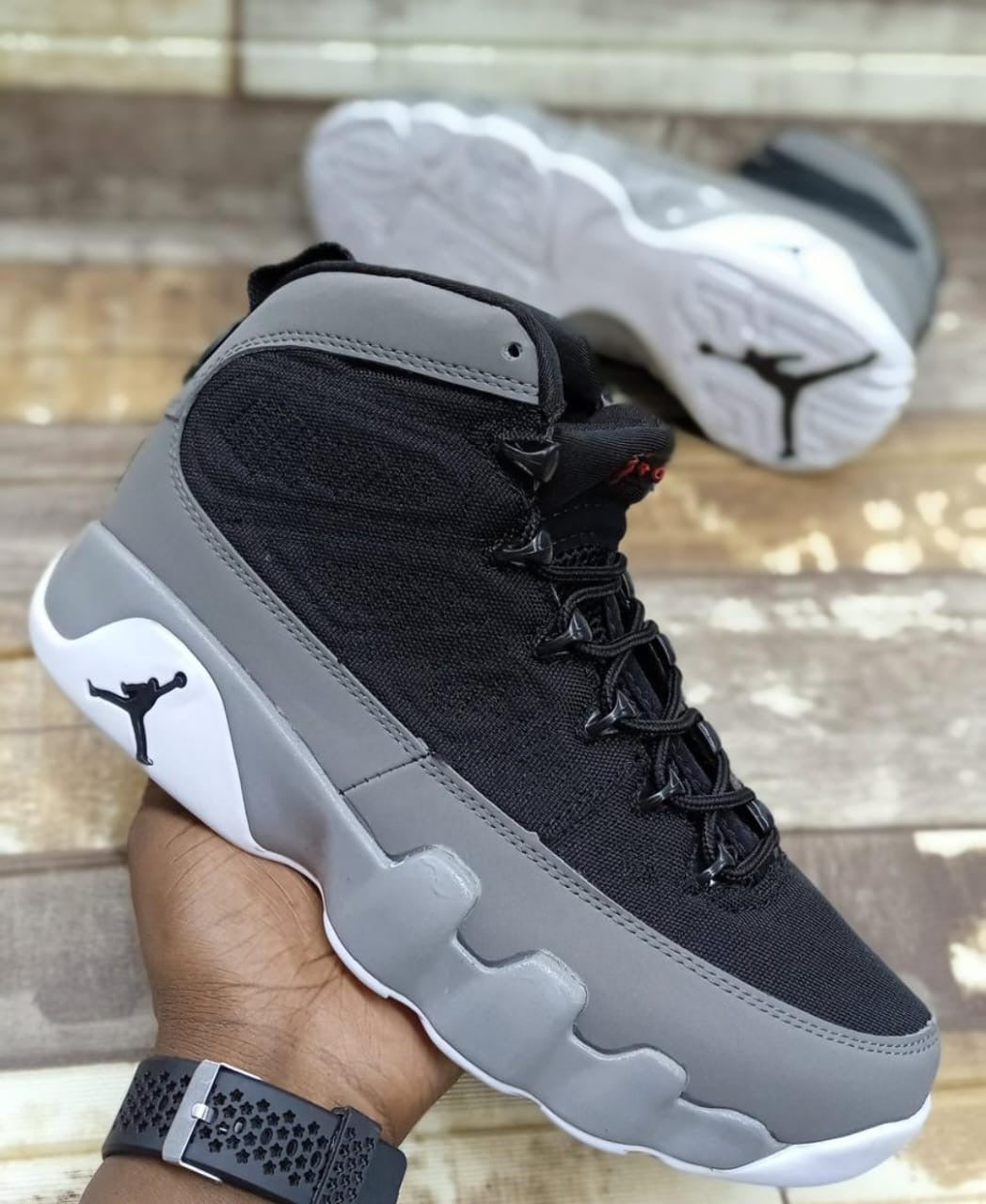 Air Jordan 9 Retro Sneakers for Men - Particle Grey Basketball Shoes for Running & Streetwear Fashion
