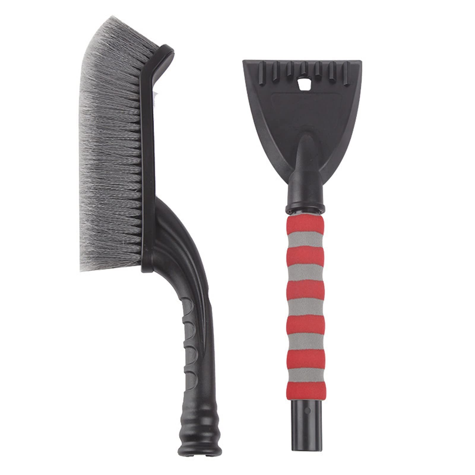 26 Inch Heavy Duty Snow Brush with Detachable Ice Scraper - Ergonomic Foam Grip, ABS & PVC Bristles (Red) - Perfect for Car Windshield, SUV & Truck Winter Cleaning