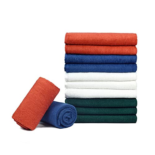 Premium 12-Pack Cotton Car Wash Towels - Super Soft Microfiber Cleaning Cloths for Auto Detailing, Dish Washing & Household Cleaning (16x25 Inches) | Ideal for Car Polishing, Kitchen Cleaning & Multi-Purpose Use
