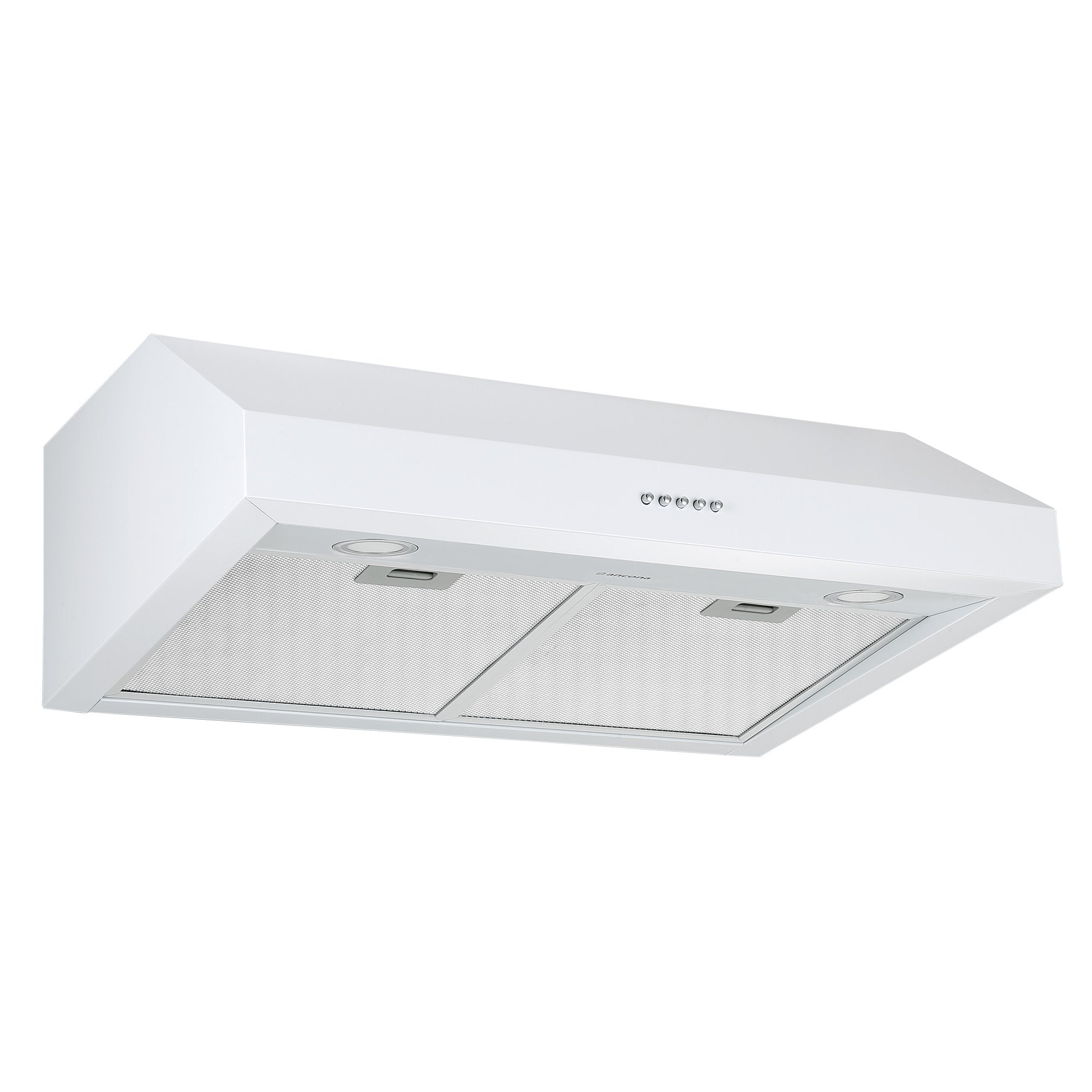 Ancona 30 Inch Ducted Under Cabinet Range Hood in White - Powerful Kitchen Ventilation for Smoke & Odor Removal - Perfect for Home Cooking & Baking