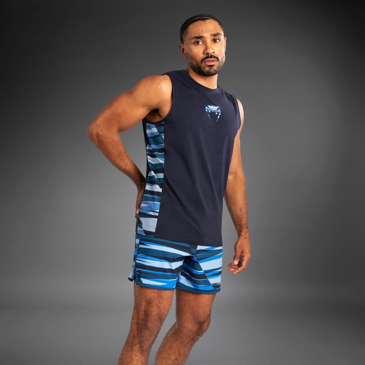 Venum Rapid Men's Workout Tank Top - Breathable & Lightweight Shadow Blue for Gym, MMA & Training