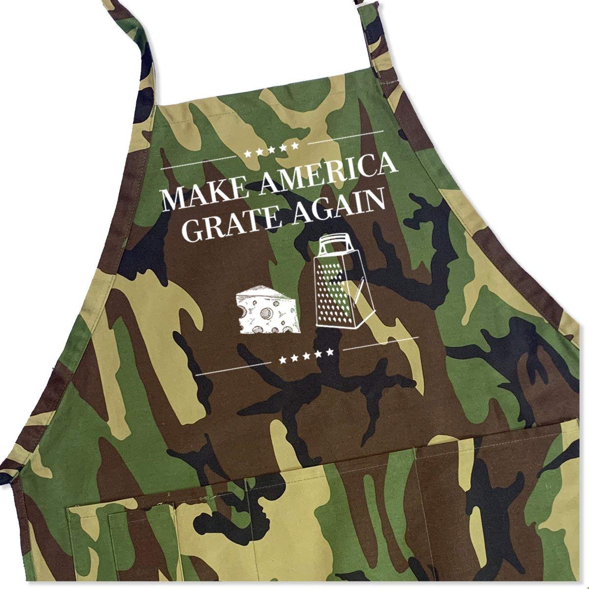 Make America Grate Again Apron - Funny BBQ Grilling Apron for Men & Women - Perfect for Cooking, Grilling, Baking and Kitchen Gifts