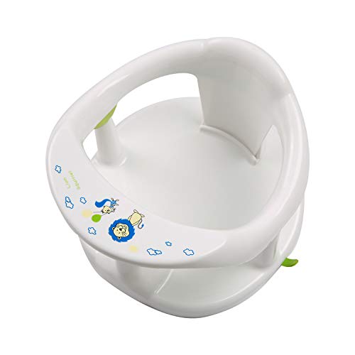 **Baby Bath Seat with Backrest & Suction Cups - Safe Infant Bath Chair for Sit-Up Bathing | Perfect for Newborns & Toddlers in Sink or Tub**