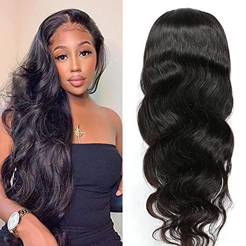 13x4 Body Wave Lace Front Wig Human Hair - Pre Plucked with Baby Hair 150% Density Glueless Lace Frontal Wig for Black Women | 30 Inch Natural Hairline | Perfect for Daily Wear, Parties & Special Occasions