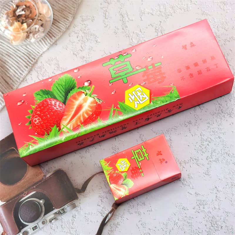 Fruit Flavored Herbal Cigarettes - Nicotine Free Tobacco Alternative with Strawberry, Rose, Cherry, Blueberry, Grape & Peach | 10 Packs | Perfect for Relaxation, Social Gatherings & Smoking Cessation