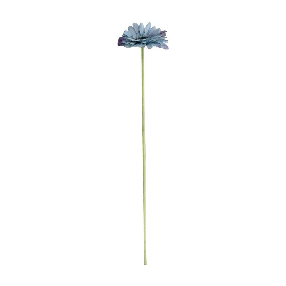 50cm Artificial Gerbera Daisy Stem - Blue Silk Flower for Home Decor, Wedding Bouquets, and Floral Arrangements