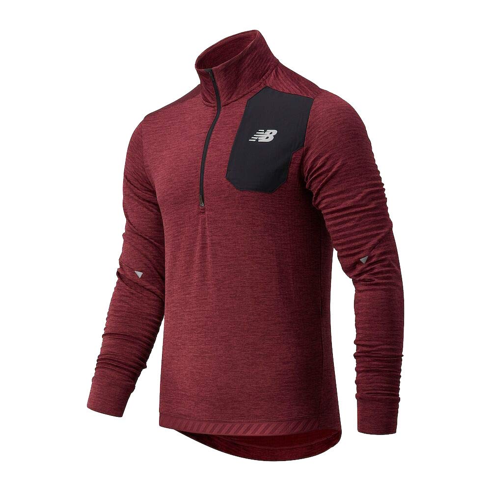 New Balance Men's NB Heat Grid Half Zip Pullover - Lightweight Running & Training Top for Gym, Jogging, and Outdoor Sports