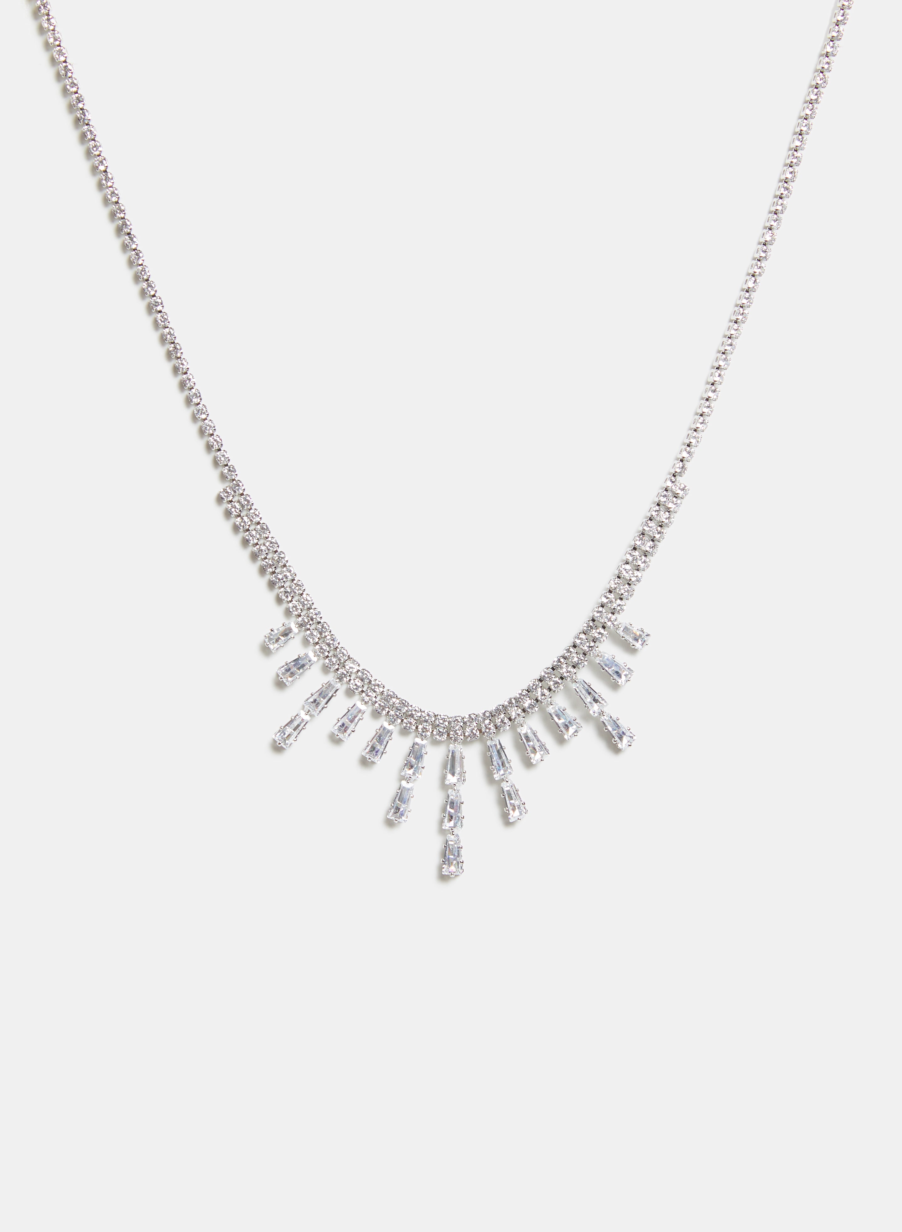 Elegant Baguette Drop Necklace for Women - Dainty Gold Layered Pendant Jewelry - Perfect for Date Night, Wedding & Everyday Wear