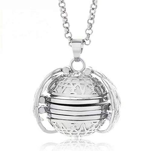 Magic 4 Photo Floating Locket Necklace - Angel Wings Pendant with Flash Box - Silver Fashion Jewelry for Memorial Gifts, Anniversary & Valentine's Day