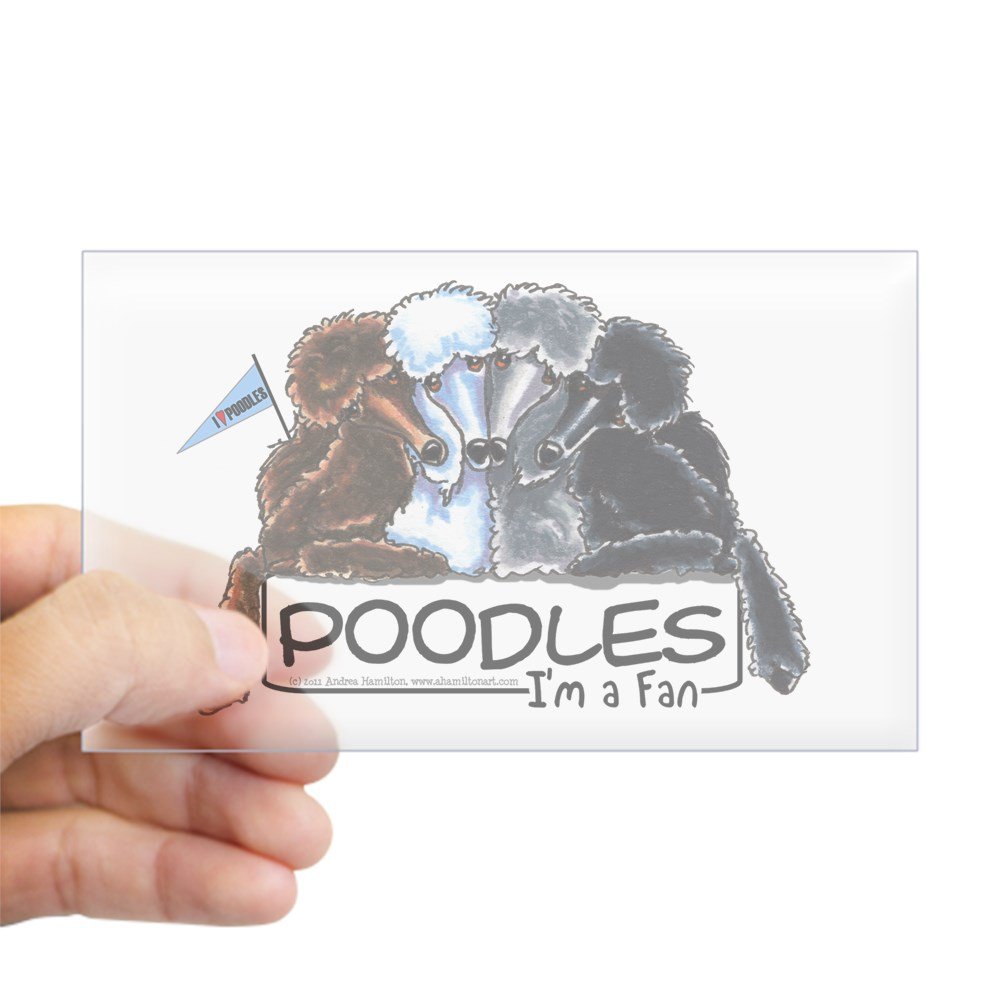 Poodle Fan Rectangle Bumper Sticker - Funny Car Decal for Dog Lovers | Waterproof Vinyl Sticker for Cars, Laptops & Windows | CafePress