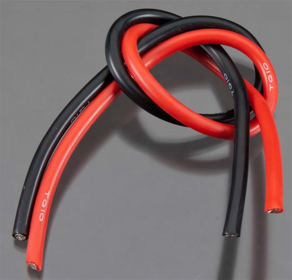10 Gauge Super Flexible Wire - 1 Foot Each - Black & Red - Perfect for Automotive, Marine, and DIY Electrical Projects