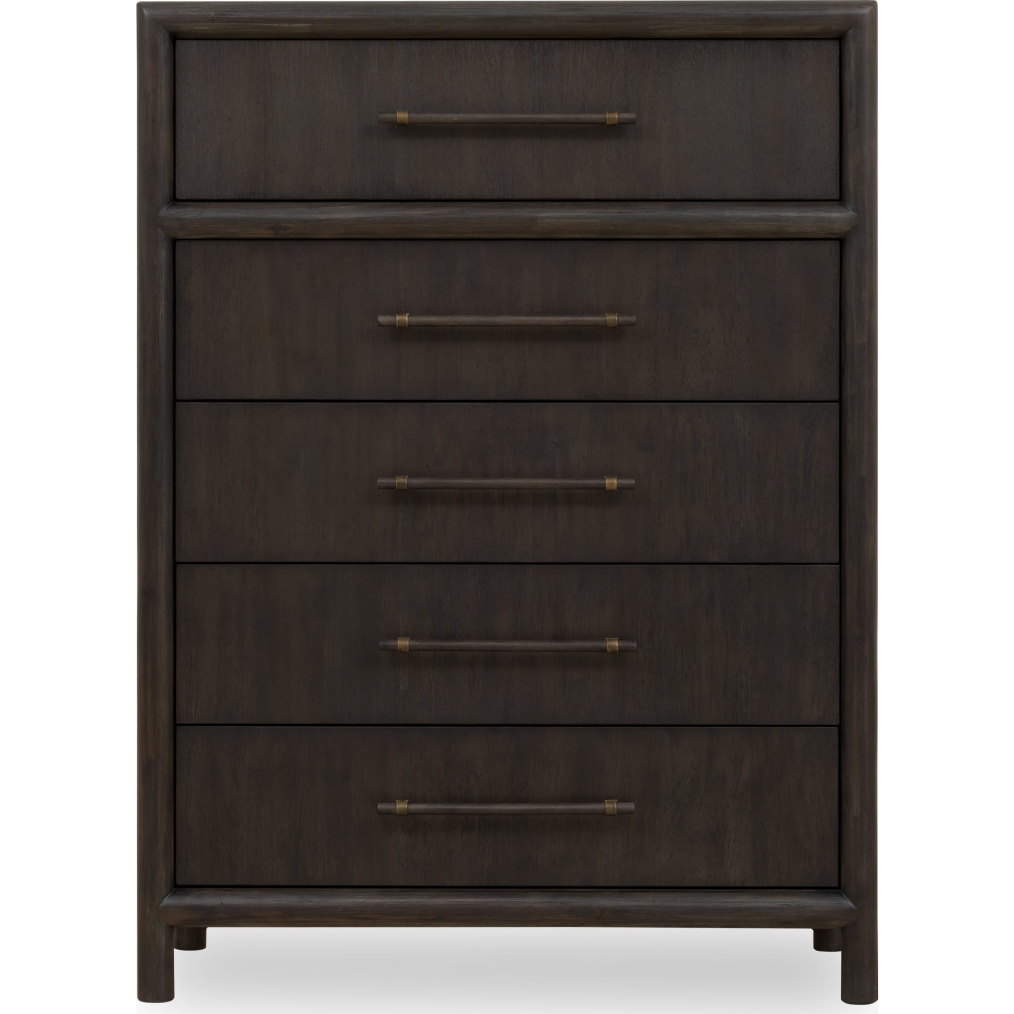 Dorsey 5-Drawer Dresser Chest in Basalt Grey - Modern Bedroom Storage Solution for Clothes & Accessories