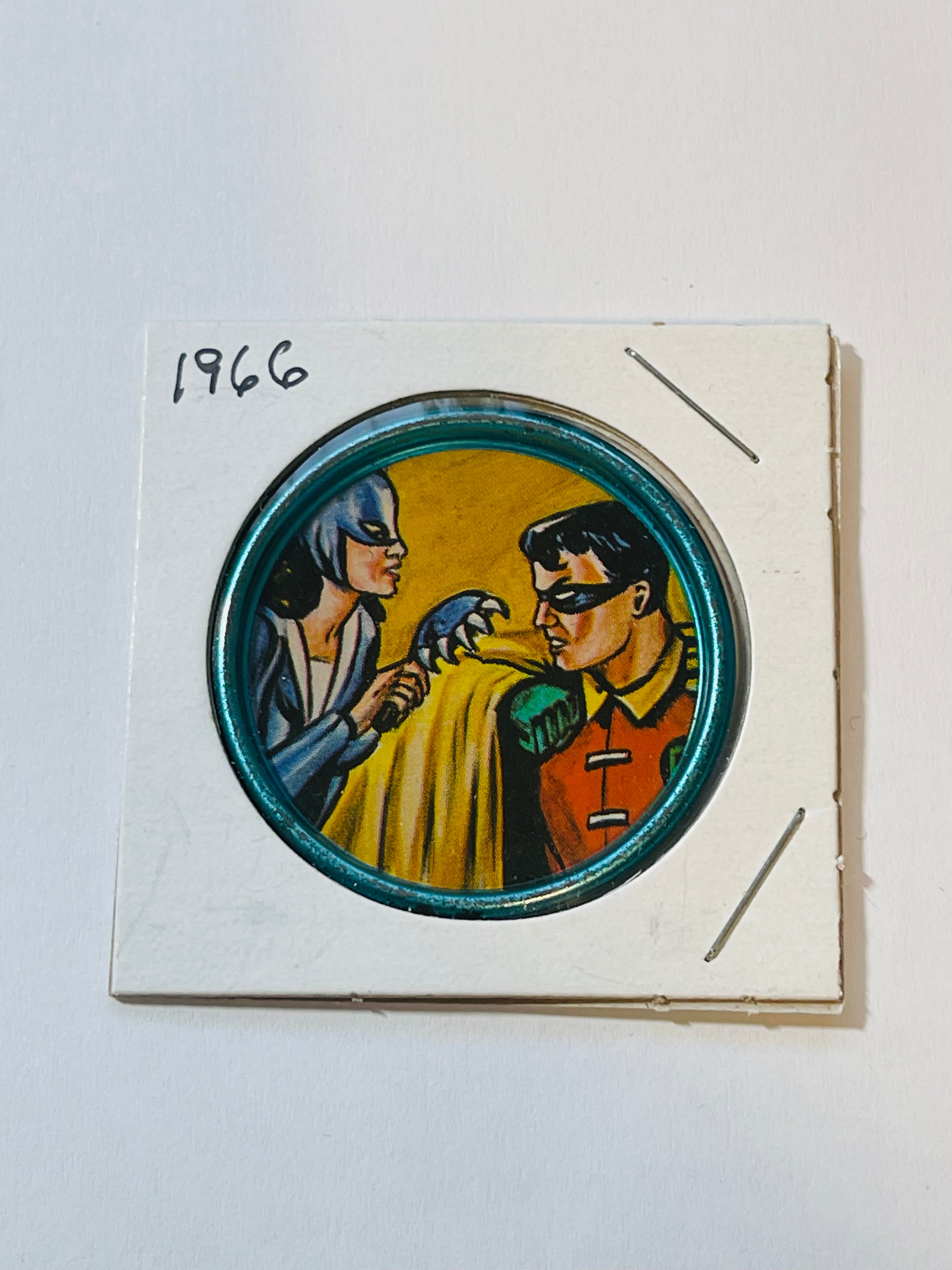 Batman Rare Robin & Catwoman Metal Coin 1966 - Vintage DC Comics Collectible - Perfect for Superhero Fans & Coin Collectors | Display Case, Gift Idea