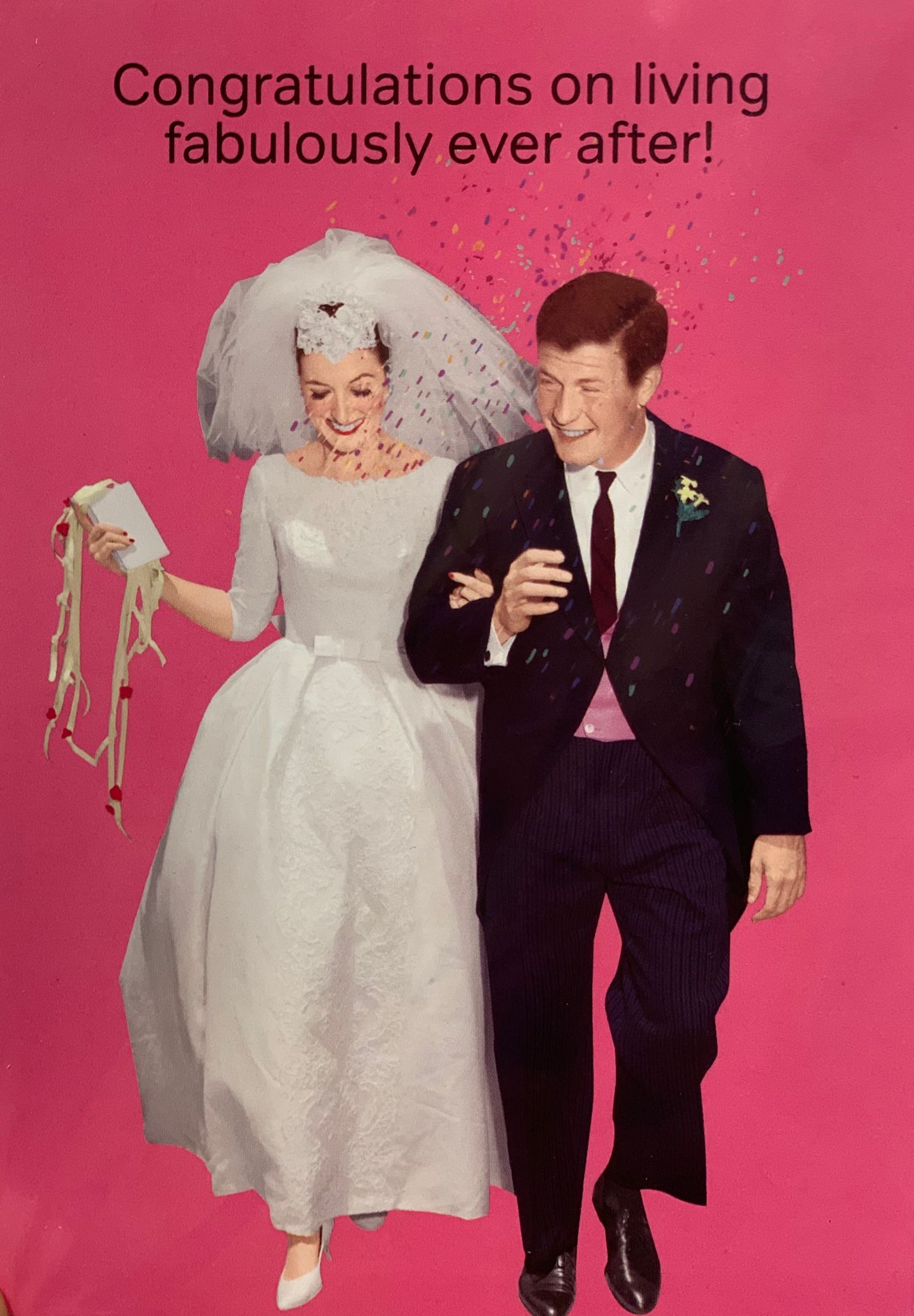 Fabulously Ever After Blank Wedding Cards - Elegant Congratulations Greeting Cards for Bridal Showers, Anniversaries & Special Occasions