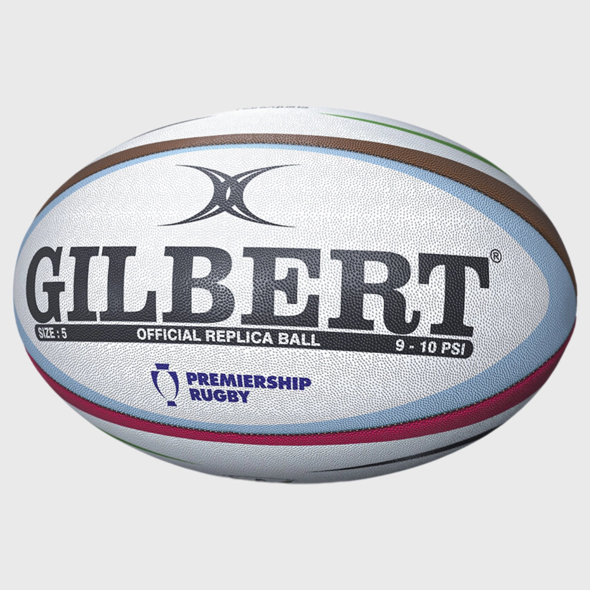 Gilbert Harlequins Replica Rugby Ball - Official Size 5 Match Ball for Training & Games - Perfect for Rugby Fans, Collectors & Sports Enthusiasts