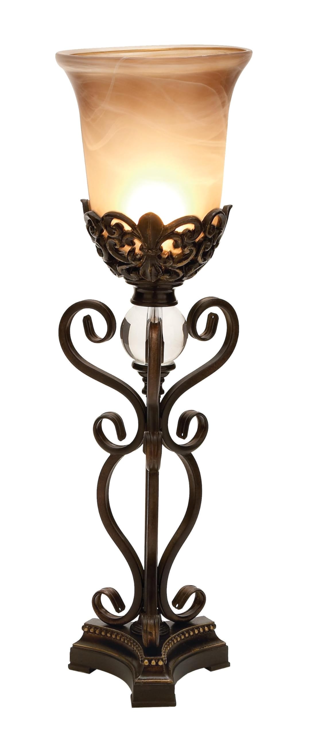 Deco 79 Mediterranean Style Metal Uplight Floor Lamp - Set of 2 Large Brown Torchiere Lights for Living Room, Bedroom, or Patio Decor
