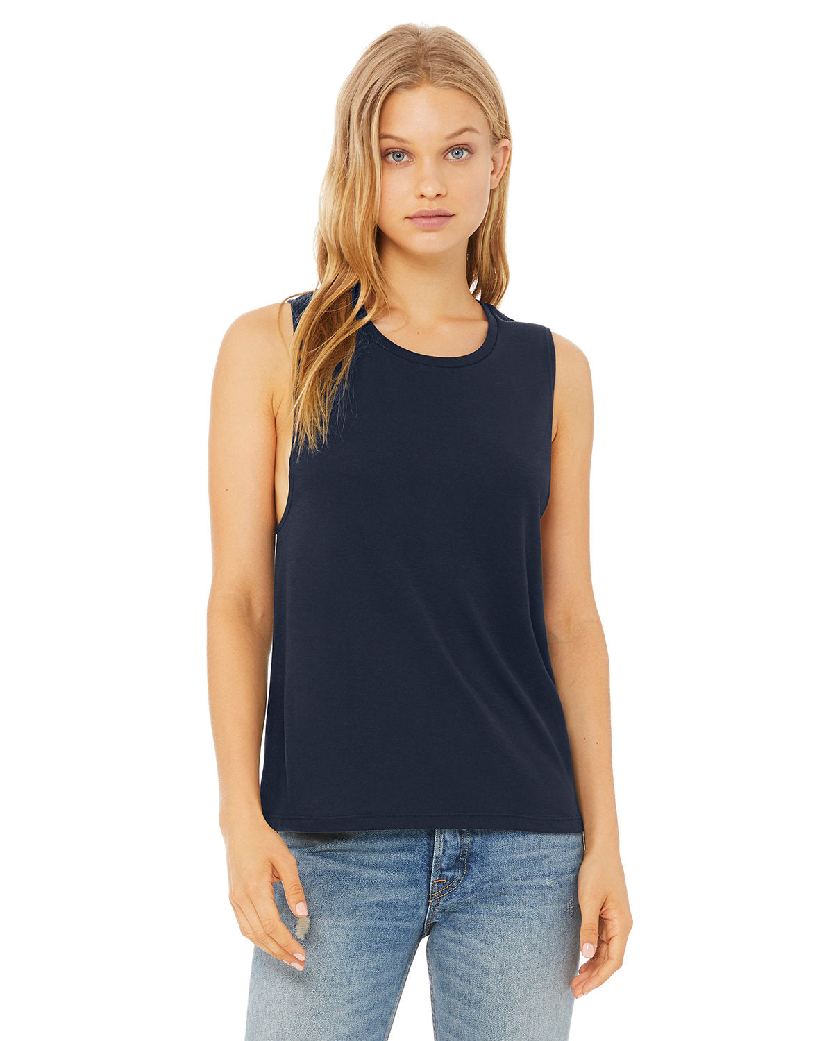 Bella + Canvas B8803 Women's Flowy Scoop Neck Muscle Tank Top - Soft & Comfortable for Yoga, Gym & Casual Wear