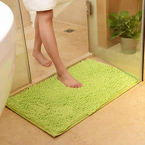 Anti-Slip Bathroom Rug - 50x80cm Fruit Green Bath Mat for Shower & Toilet Floor
