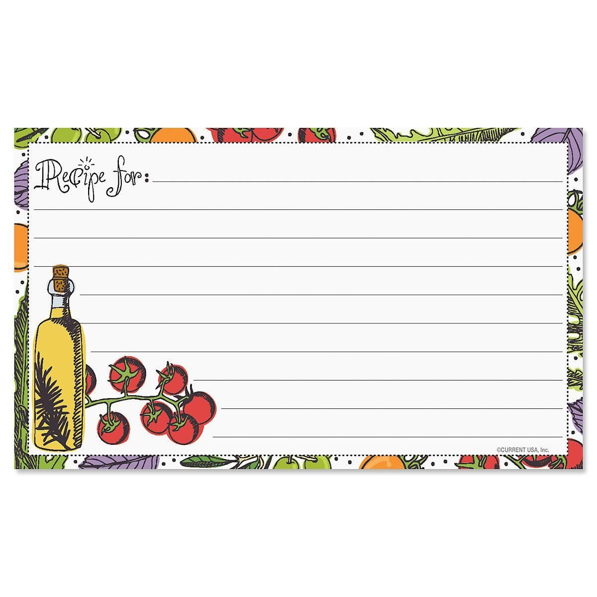 4x6 Inch Blank Recipe Cards - 48 Single Sided Cardstock Set for Thanksgiving, Christmas, Baking & Holiday Gifts | Perfect for Family Cooking, Bridal Showers & Cookie Exchanges