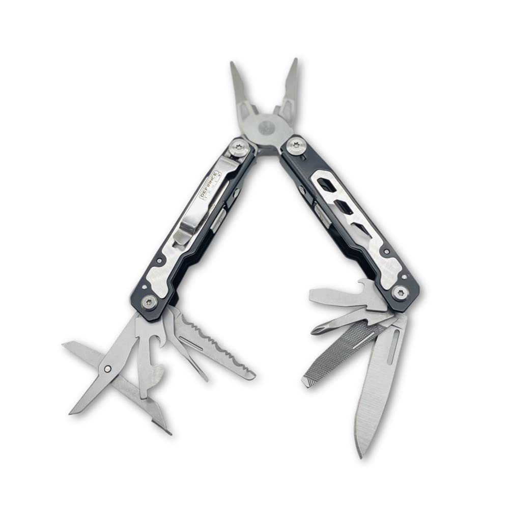 14-in-1 Multi-Tool Pliers with Belt Clip & Carrying Pouch - Stainless Steel EDC Tool for Camping, Hiking, Home Repairs & Emergency Survival Gear