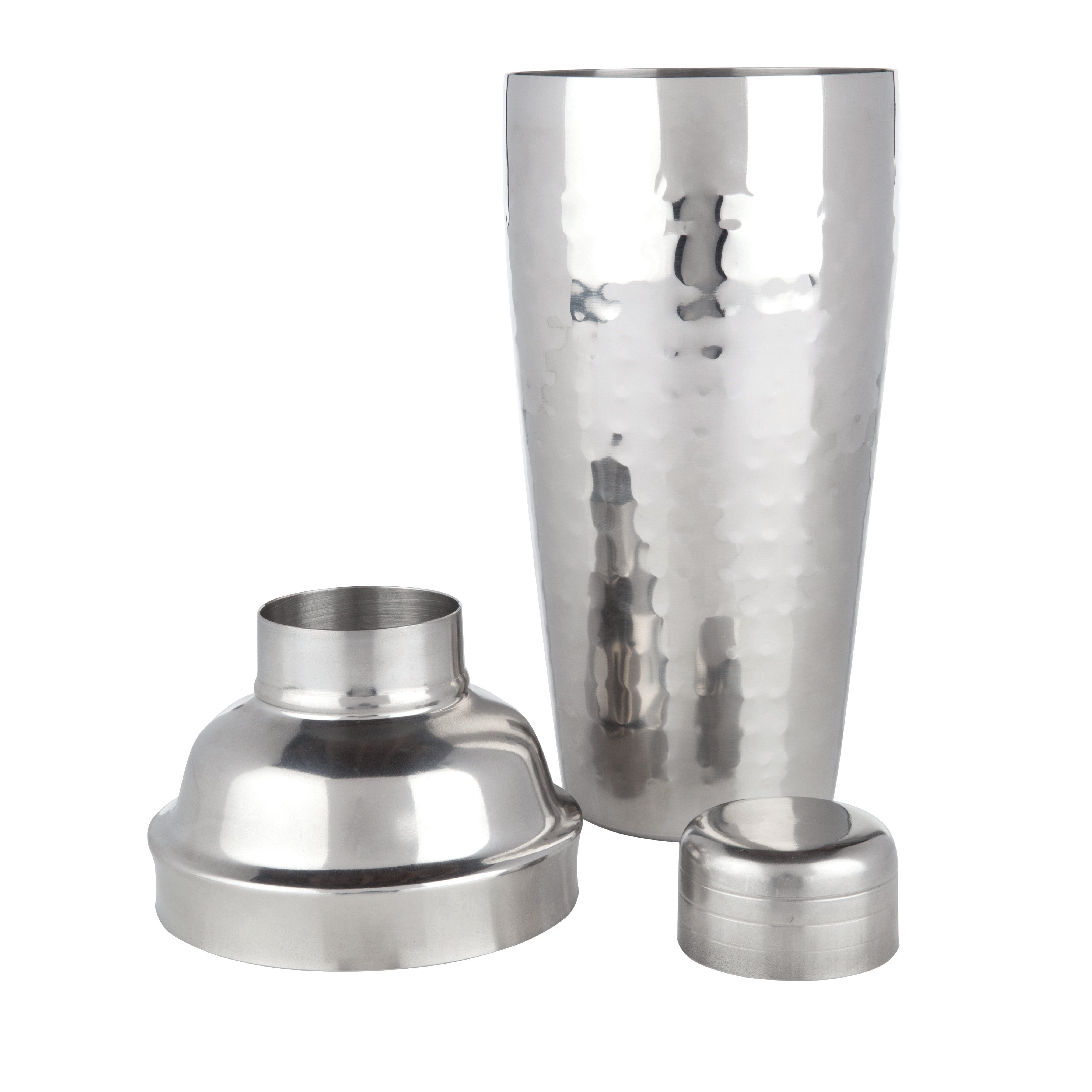 Premium Stainless Steel Hammered Cocktail Shaker Set - Bar Quality Mixing Tool for Martinis, Margaritas & Cocktails - Perfect for Home Bars, Parties & Professional Bartenders