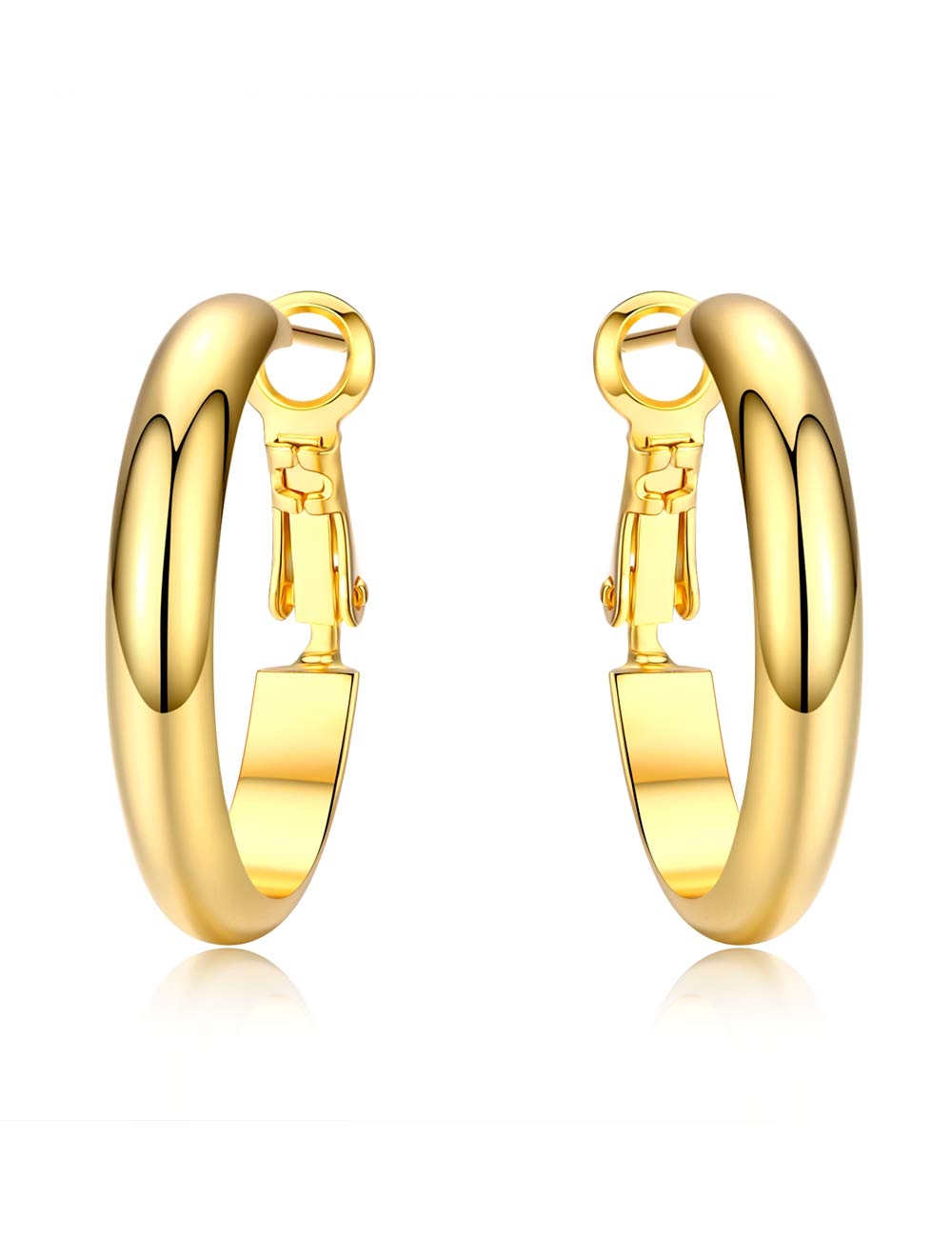 14K Gold Plated S925 Sterling Silver Hoop Earrings for Women - Hypoallergenic Chunky Hoops for Girls | Perfect for Parties, Weddings & Everyday Wear