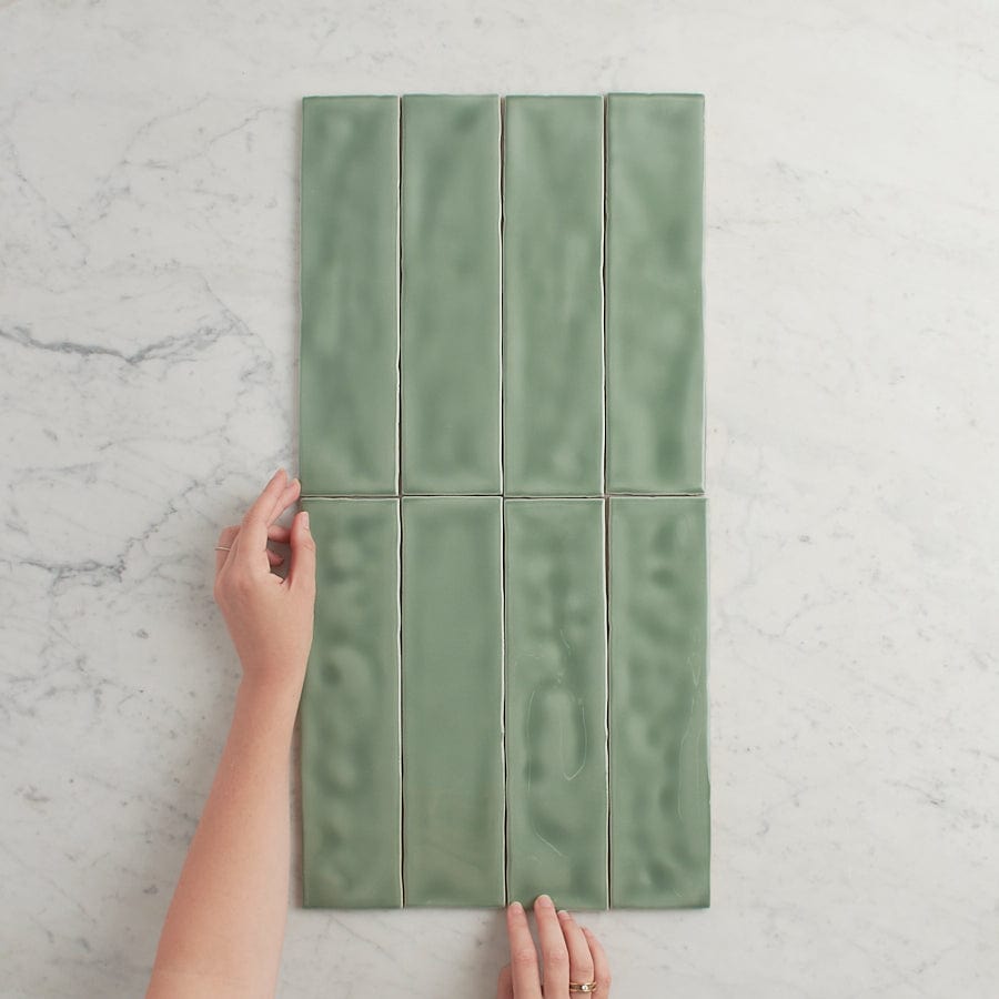 Premium Newport Gloss Subway Tile in Jade Green - Perfect for Kitchen Backsplash, Bathroom Walls & Modern Home Decor