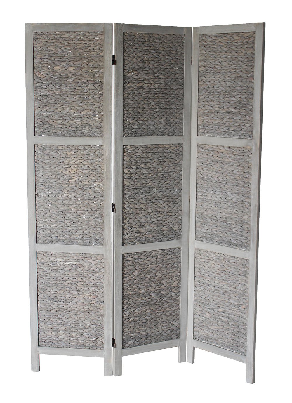 Zane Standard 3-Panel Folding Room Divider Screen - Privacy Partition for Home & Office - Lightweight Gray Freestanding Decor - Perfect for Bedroom, Living Room, Dorm or Studio Space