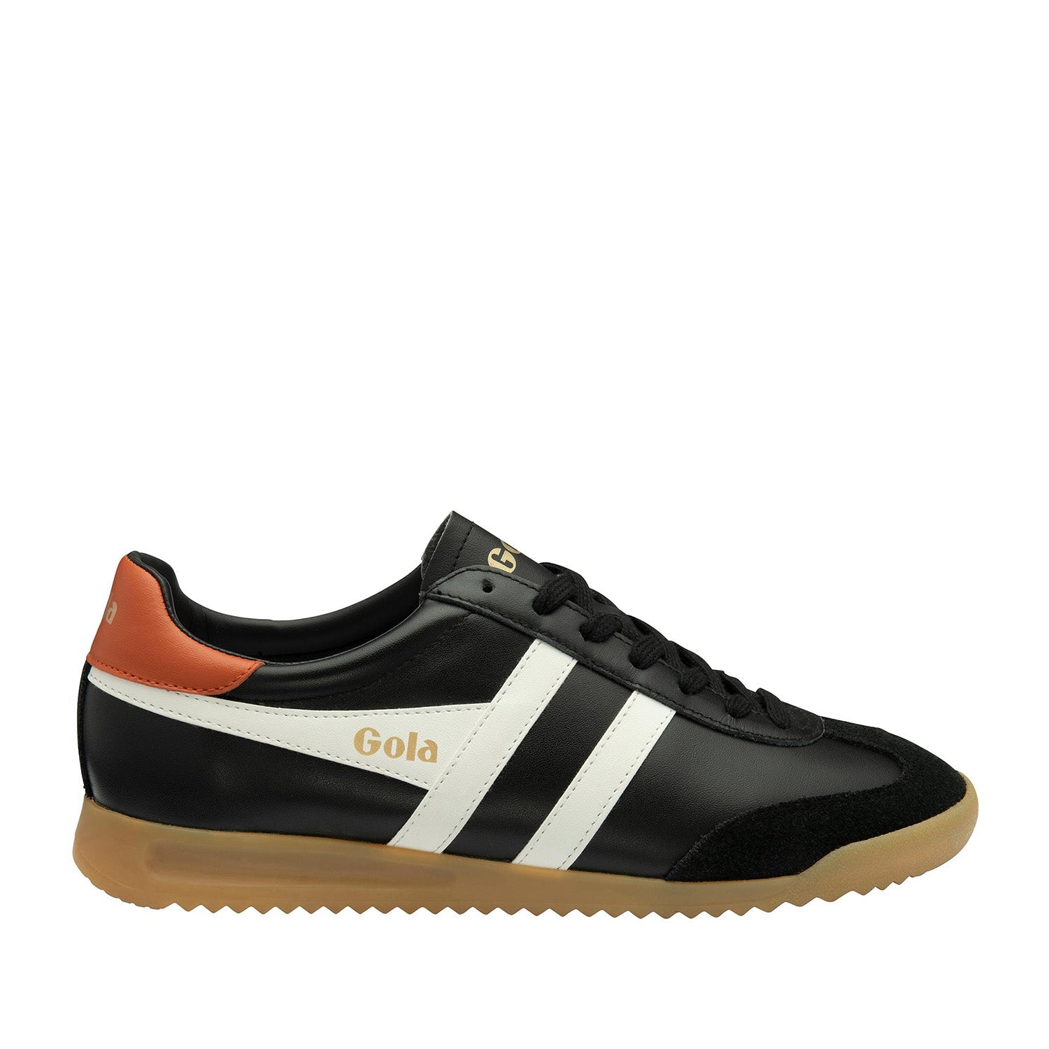 Gola Men's Torpedo Leather Sneakers - Black (Size M) | Classic Retro Running Shoes for Casual Wear & Street Style Fashion