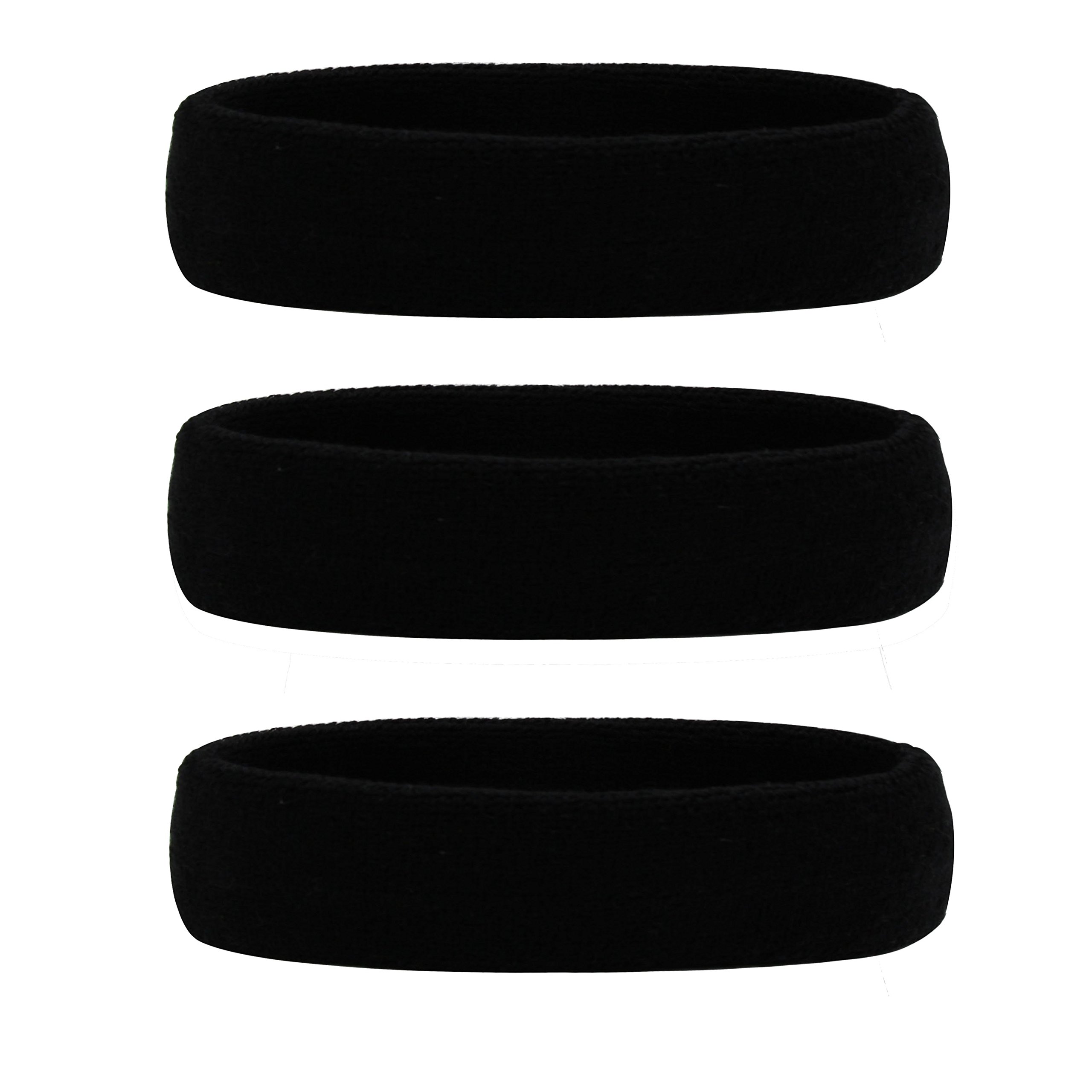Breathable Terry Cloth Sweat Headbands for Men & Women - Moisture Wicking Sports Headbands for Running, Workout, Yoga, Tennis & Gym - Comfortable Fitness Accessories for Active Lifestyles