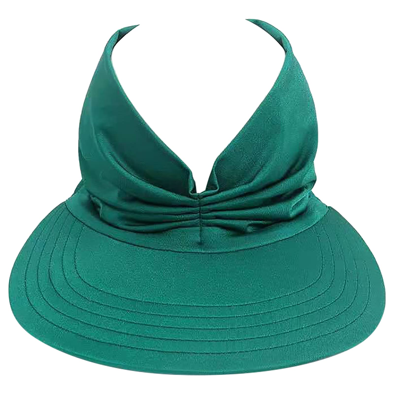Women's Wide Brim Sun Visor Hat - UV Protection Sport Visor for Running, Golf & Beach - Adjustable Breathable Summer Outdoor Hat for Women