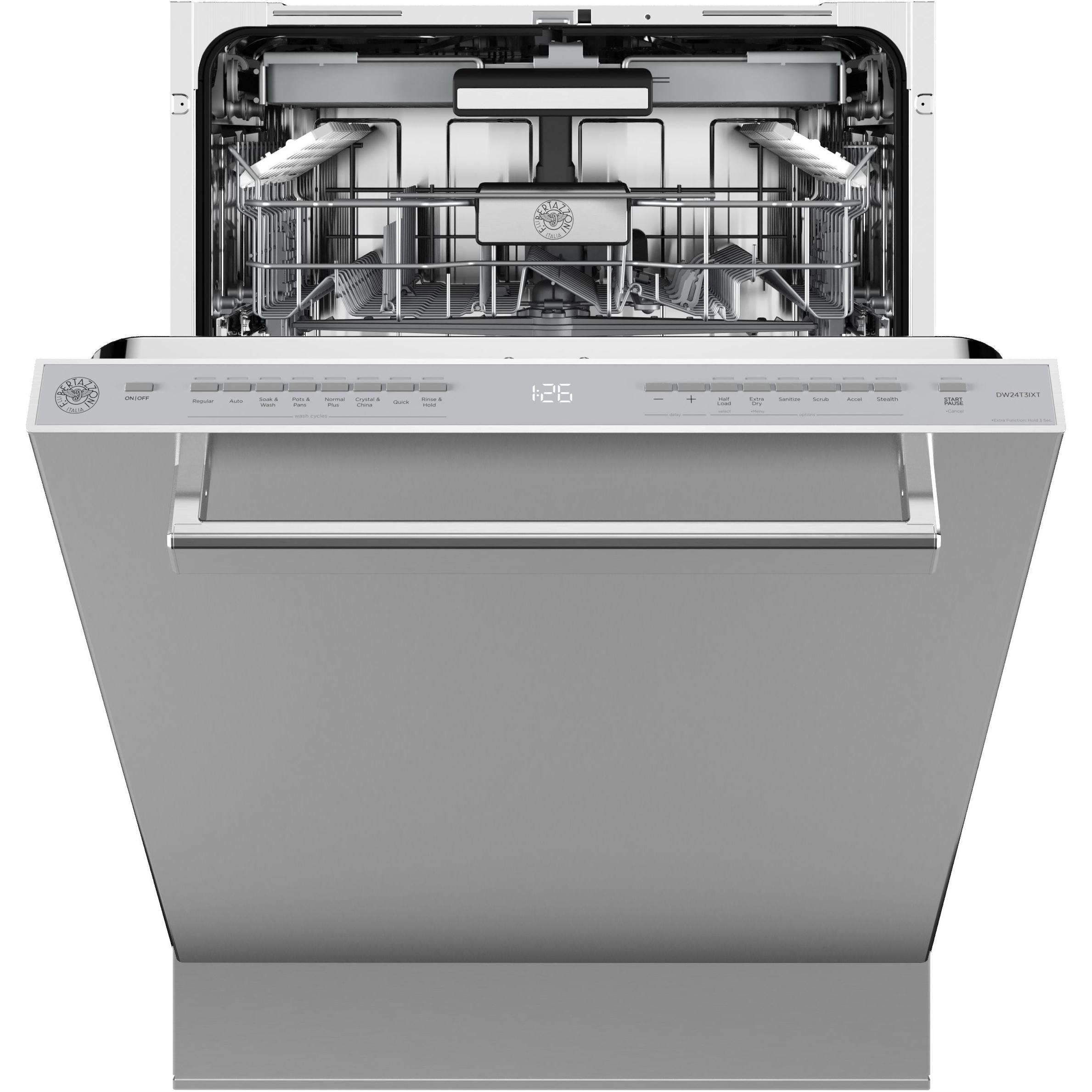 Bertazzoni 24 Inch Built-in Dishwasher DW24T3IXT - Stainless Steel, Energy Star Certified, Ultra Quiet for Open Concept Kitchens