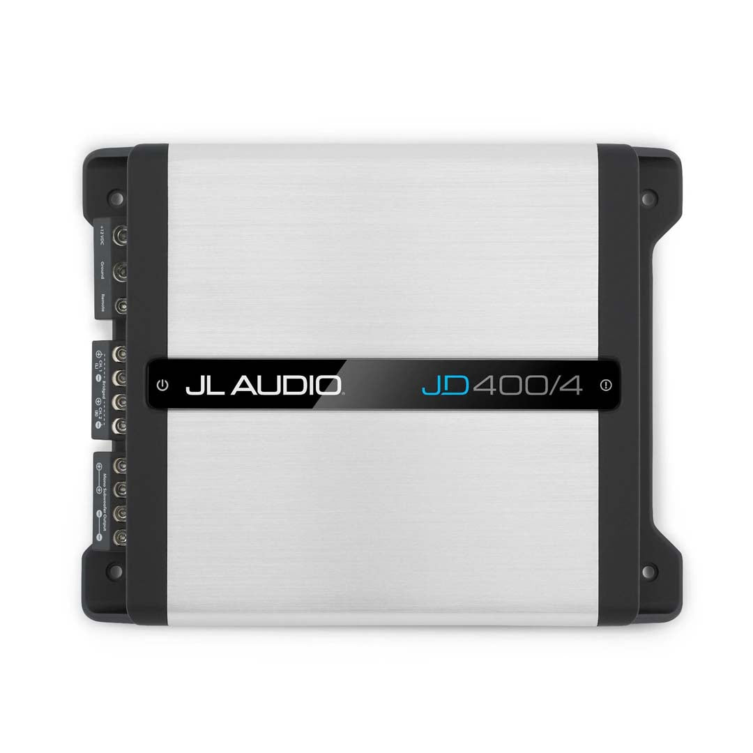 JL Audio JD400/4 JD Series Class D 4 Channel Full Range Car Amplifier - 400W RMS Power for Enhanced Car Audio & Sound System Upgrade | Perfect for Vehicles, Trucks & Marine Boats