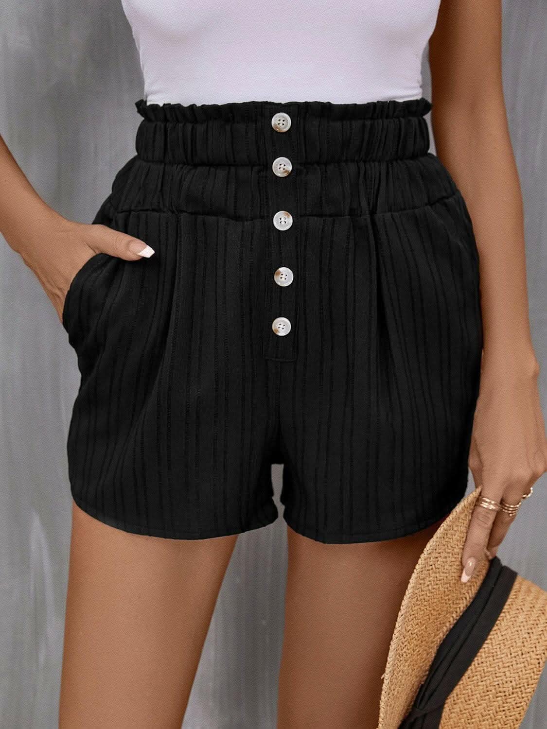 Stylish High Waist Shorts with Pockets for Women - Perfect for Summer Outfits, Beach Vacations & Casual Wear