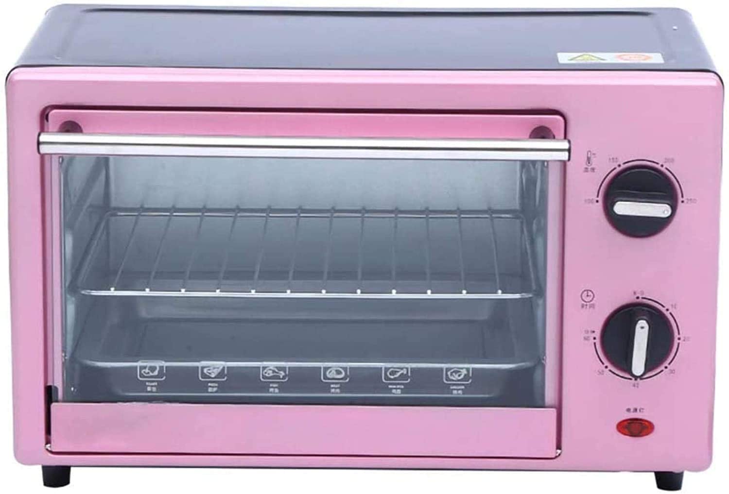 16L Small Electric Oven with Timer - 1400W Countertop Toaster Oven with 60-Minute Timer, Adjustable Temperature (0-250℃), Multiple Cooking Functions & Grill - Perfect for Baking, Roasting, and Toasting in Small Kitchens, Dorms, or RVs