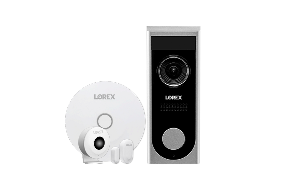 Lorex 1080p HD Wired Smart Video Doorbell with Motion Sensor & Night Vision - Home Security Camera System for Front Door Monitoring (Indoor/Outdoor Use)