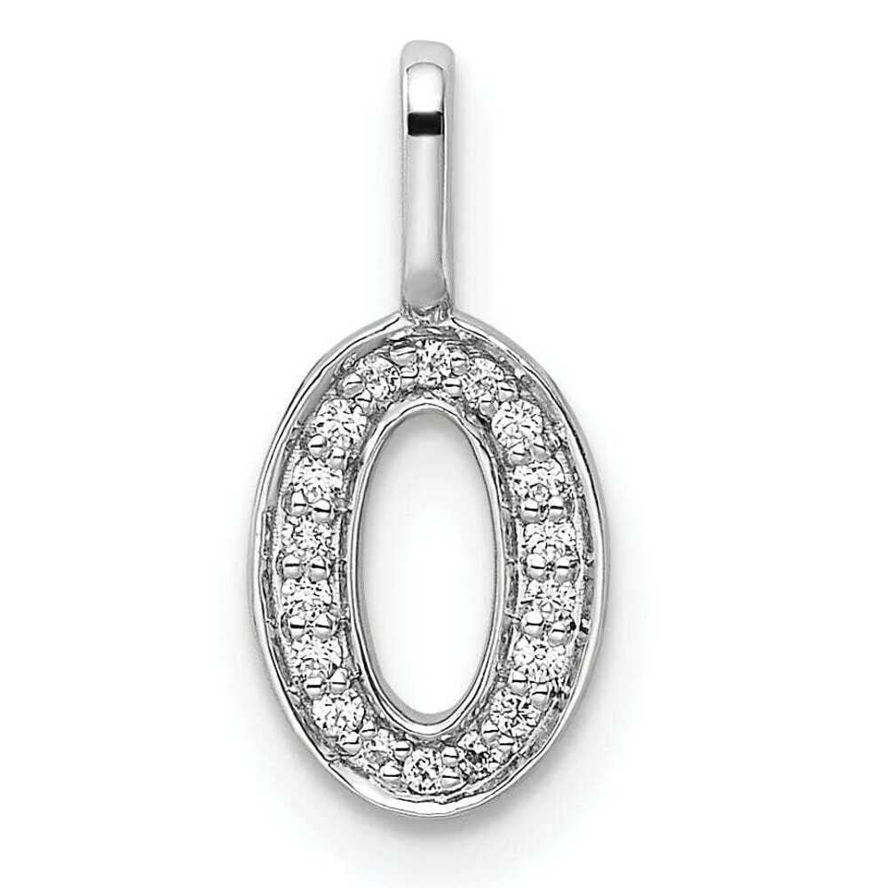 14K White Gold Diamond Women's Number 