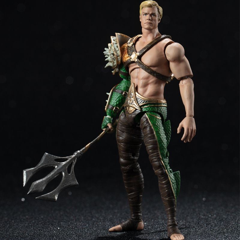 1/18 HIYA 4-Inch Action Figure - Exquisite Mini Series Injustice 2 Aquaman Collectible Toy for Display & Play | Superhero Figurine Gift for Fans & Collectors | Battle Scene Diorama & Shelf Decoration